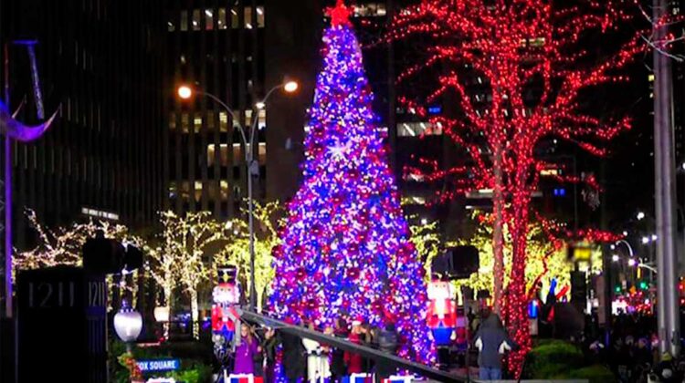Fox News showcases all new Christmas Tree in the plaza